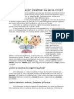 Actividad - La Clasificación de La Biodiversidad y Los Dominios