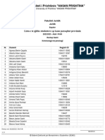 Universiteti I Prishtinës "HASAN PRISHTINA": Lista e Te Gjithe Studenteve Qe Kane Paraqitur Provimin