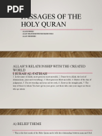 Passages of The Holy Quran: Allah in Himself Allah'S Relationship With The Created World Allah'S Messengers