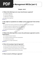 Performance Management (Chapter - Unit 2) Solved MCQs (Set-1)