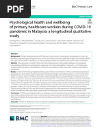 Psychological Health and Wellbeing of Primary Healthcare Workers During COVID-19 Pandemic in Malaysia: A Longitudinal Qualitative Study