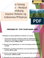 Filipino Unang Markahan - Modyul 2: Panitikang Asyano Nobela NG Indonesia/Pilipinas