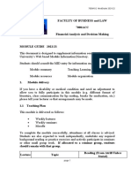 Faculty of Business and Law 7000ACC Financial Analysis and Decision Making