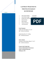 Laporan Praktikum Teknologi Bahan Konstruksi Kelompok 2