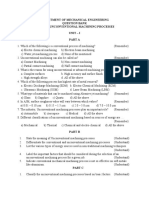 Department of Mechanical Engineering Question Bank 15ume911 Unconventional Machining Processes Unit - I Part A