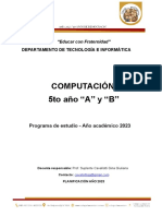 Computación 5to Año "A" y "B": Departamento de Tecnología E Informática