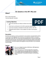 Autodesk Civil 3D, Dynamo or The API. Why and When?: Learning Objectives