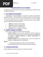 Tema 3 Clases de Palabras