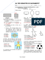 Escola Estadual "São Sebastião Do Sacramento": Trabalho de Matemática "Estudos Independentes" 8° Ano Professora: Samila