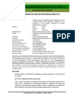 Municipalidad Distrital de San Marcos: Acta de Suspensión de Plazo de Ejecución de Obra N°02