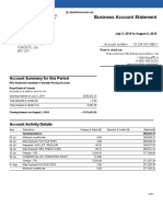 Business Account Statement: Account Summary For This Period