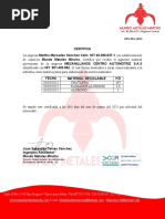 Certificado Chatarra Marzo