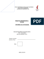 Práctica Profesional I CIV-403: Informe de Actividades