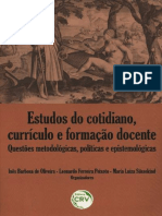 Estudos Do Cotidiano, Currículo e Formação Docente: Questões Metodológicas, Políticas e Epistemológicas