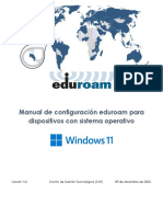 Manual Eduroam Windows 11. Version 1.0