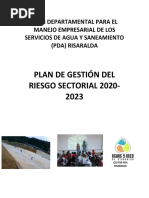 Plan de Gestión Del Riesgo Sectorial 2020-2023