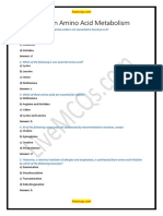 26c71 MCQ On Amino Acid Metabolism