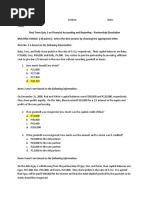  Financial Accounting and Reporting - Partnership Dissolution