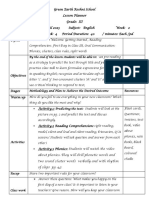 Lesson Plan, Eng, Week 2 Grade 3