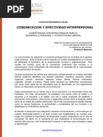 Comunicacion y Efectividad Interpersonal