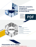 Méthodes Comptables, Changements D'estimations Comptables Et Erreurs (IAS 8)