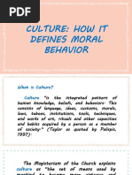 Culture: How It Defines Moral Behavior