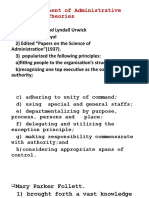 Other Proponent of Administrative Management Theories: Luther Gulick and Lyndall Urwick