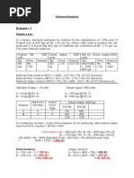 Variance Analysis CW Questions