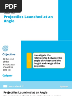 Science 9 19.2 Projectiles Launched at An Angle