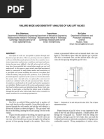 Failure Mode and Sensitivity Analysis of Gas Lift Valves