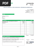 Cotizacion N00014-2023 - Venta de Sistema Ac para Paus - 25-01-2023