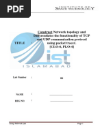 Construct Network Topology and Differentiates The Functionality of TCP and UDP Communication Protocol Using Packet Tracer. (CLO-6, PLO-4)