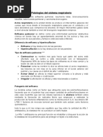 Patologías Del Sistema Respiratorio: Acino Respiratoria Es La Unidad Donde Se Produce El Intercambio Gaseoso Del