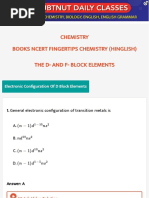 Chemistry Books Ncert Fingertips Chemistry (Hinglish) The D-And F - Block Elements