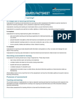 NS Factsheet 1 Assessment For Learning