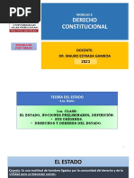 Derecho Constitucional: Docente: Dr. Mauro Estrada Gamboa 2023