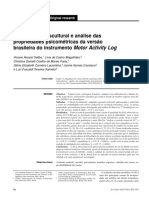 Adaptação Transcultural e Análise Das Propriedades Psicométricas Da Versão Brasileira Do Instrumento Motor Activity Log