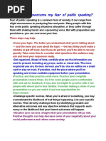 How Can I Overcome My Fear of Public Speaking?