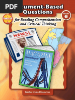 Document-Based Questions For Reading Comprehension and Critical Thinking Grade 6