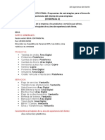 INFORME DE PROYECTO FINAL: Propuestas de Estrategias para El Área de Experiencia Del Cliente de Una Empresa (Evidencia 4)