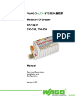 Modular I/O System Canopen 750-337, 750-338: Technical Description, Installation and Configuration