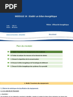 MODULE 14: Etablir Un Bilan Énergétique