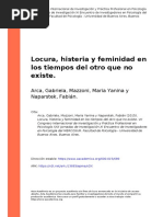 Arca, Gabriela, Mazzoni, Maria Yanin (... ) (2015) - Locura, Histeria y Feminidad en Los Tiempos Del Otro Que No Existe