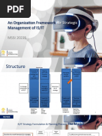 An Organization Framework Management of IS/IT: For Strategic