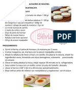 Alfajores de Maicena Docente Silvia Espinoza Huaynalaya: Ingredientes: Equipos Utensilios