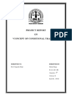 Concept of Conditional Transfers