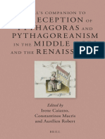 Brills Companion To The Reception of Pythagoras and Pythagoreanism in The Middle Ages and The Renaissance (Ed. Irene Caiazzo)