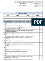 Go-Ft-009 Formato de Inspeccion Preoperacional de Comprensor