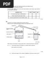 States of Matter and Separating Tech Practise Questions