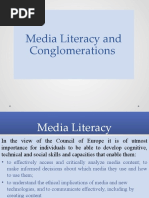 Media Literacy and Conglomerations